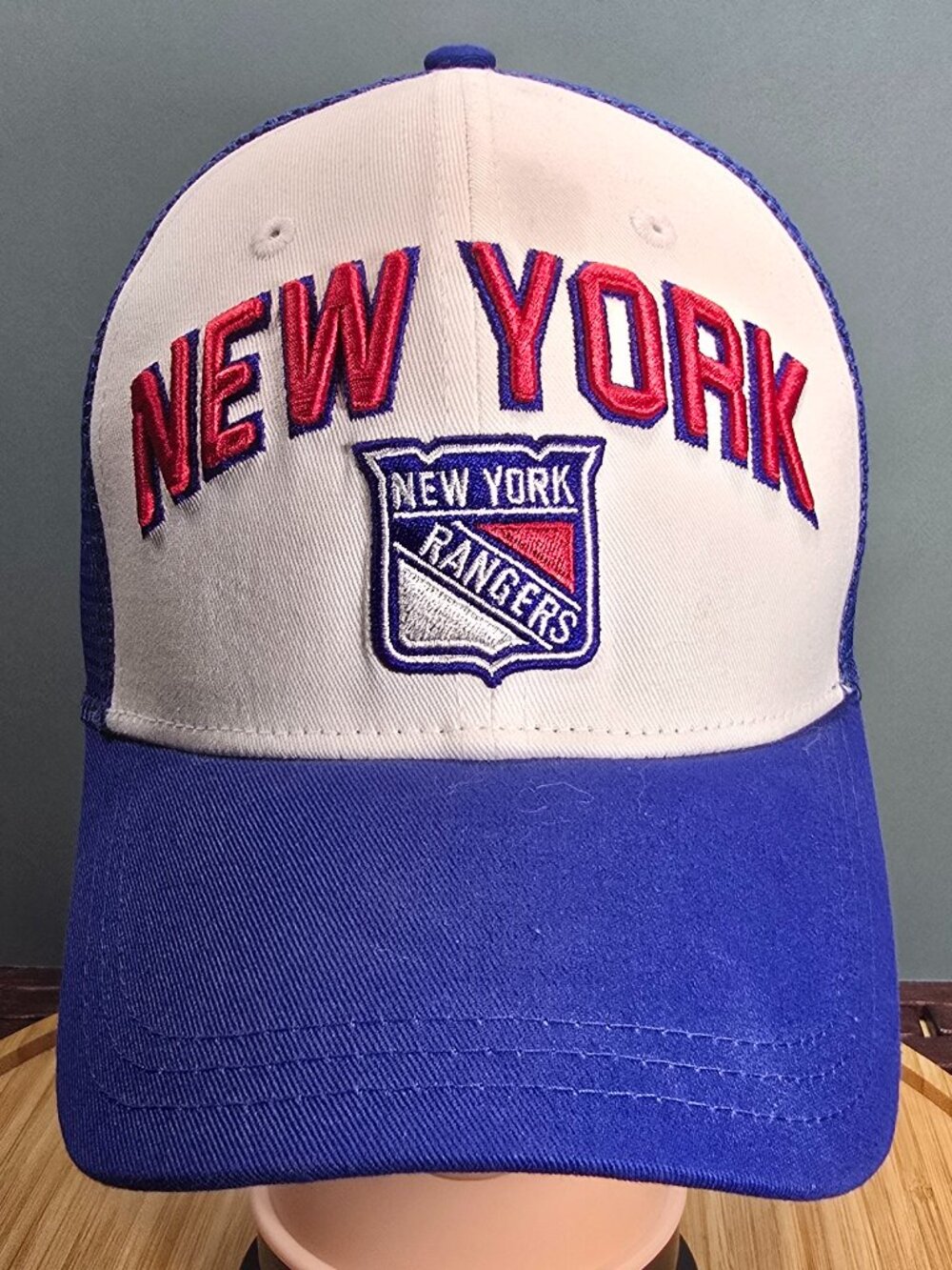NY RANGERS CAP MESH TRUCKER SNAPBACK NHL HOCKEY STARTER OSFM